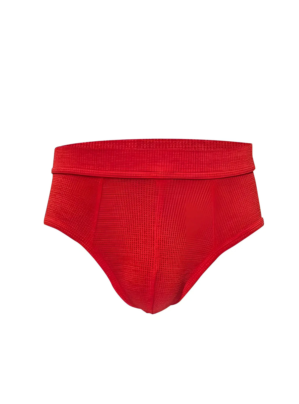 Red relax brief textured briefs in red with a ribbed waistband for comfortable everyday wear