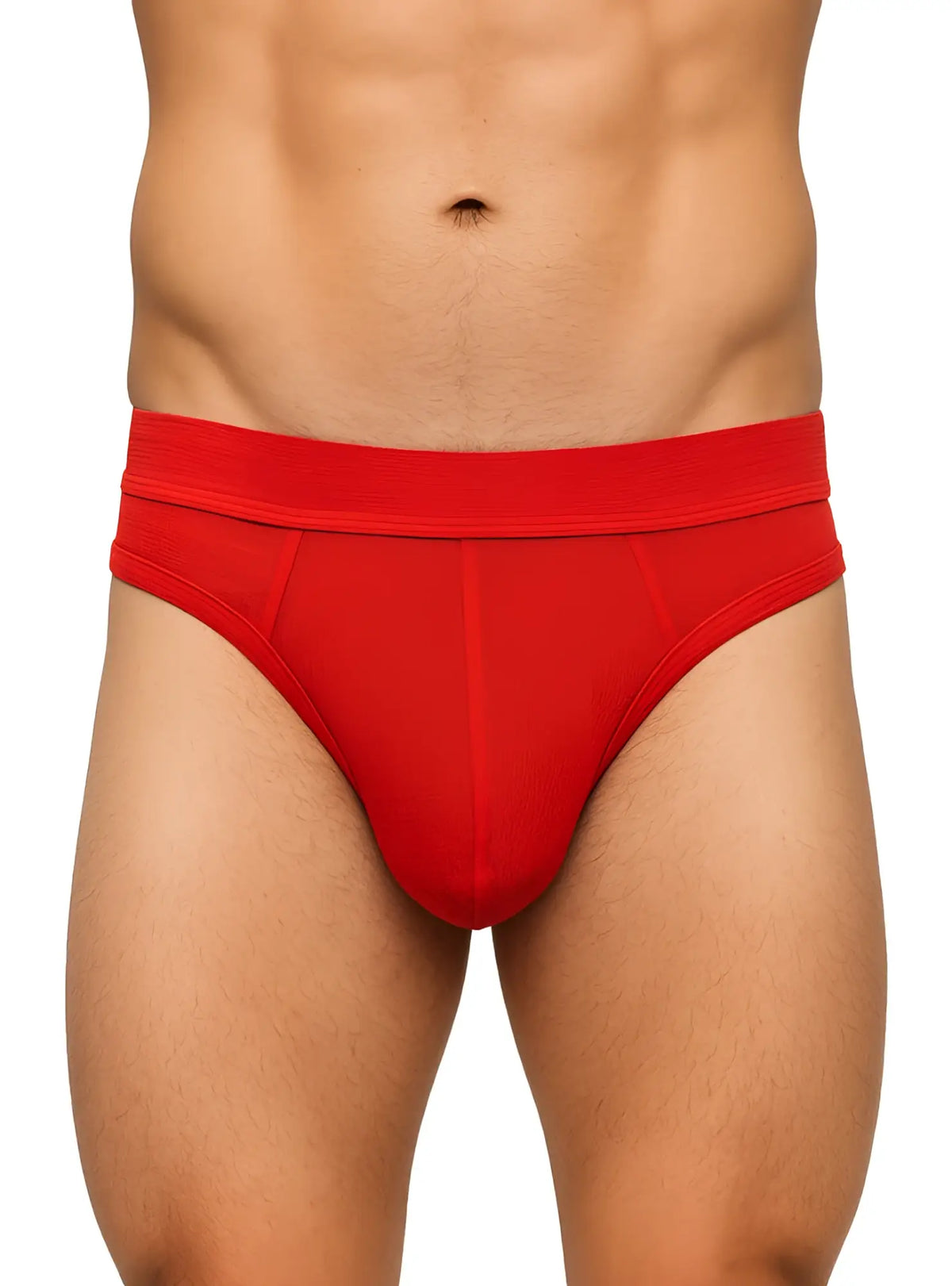 Red Relax Thong menâ€™s briefs in red with a snug fit and elastic waistband for comfortable support
