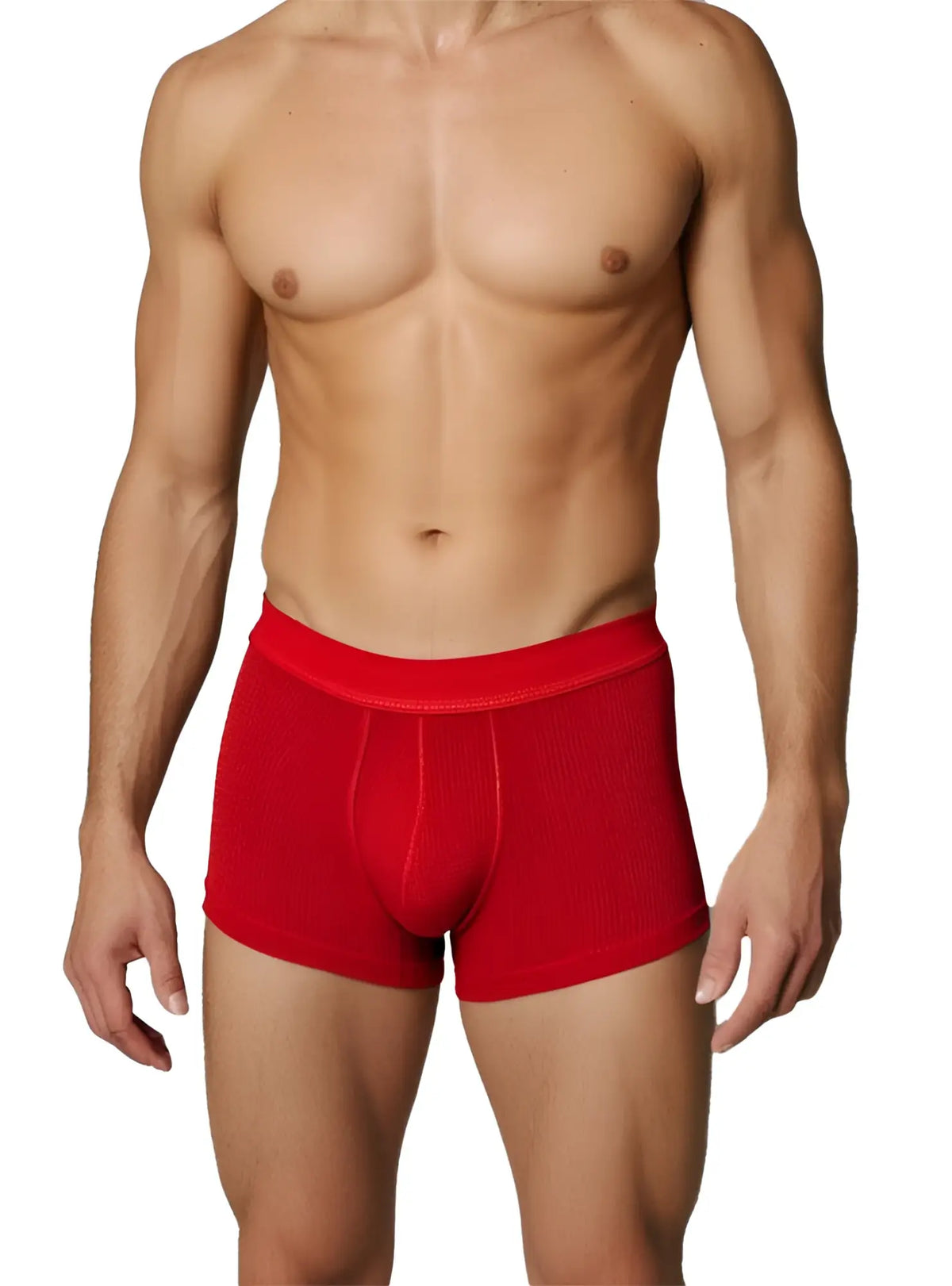 Red relax trunk red ribbed boxer briefs with a snug contoured fit designed for comfort and support