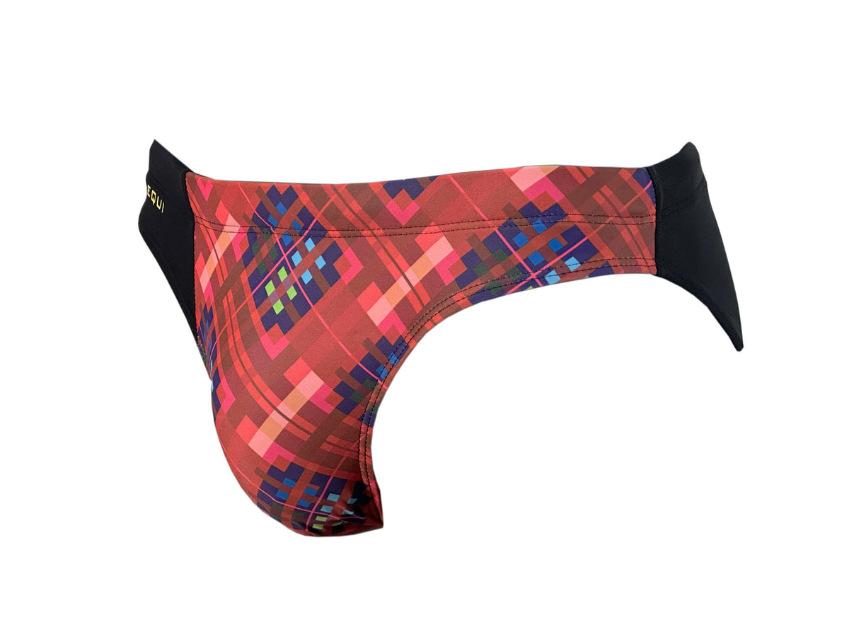 Maris Equi Red Tartan Men's Swim Briefs
