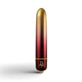 Rocks Off Boudoir Debutante bullet vibrator in gradient gold to red metallic with polished finish and elegant b logo