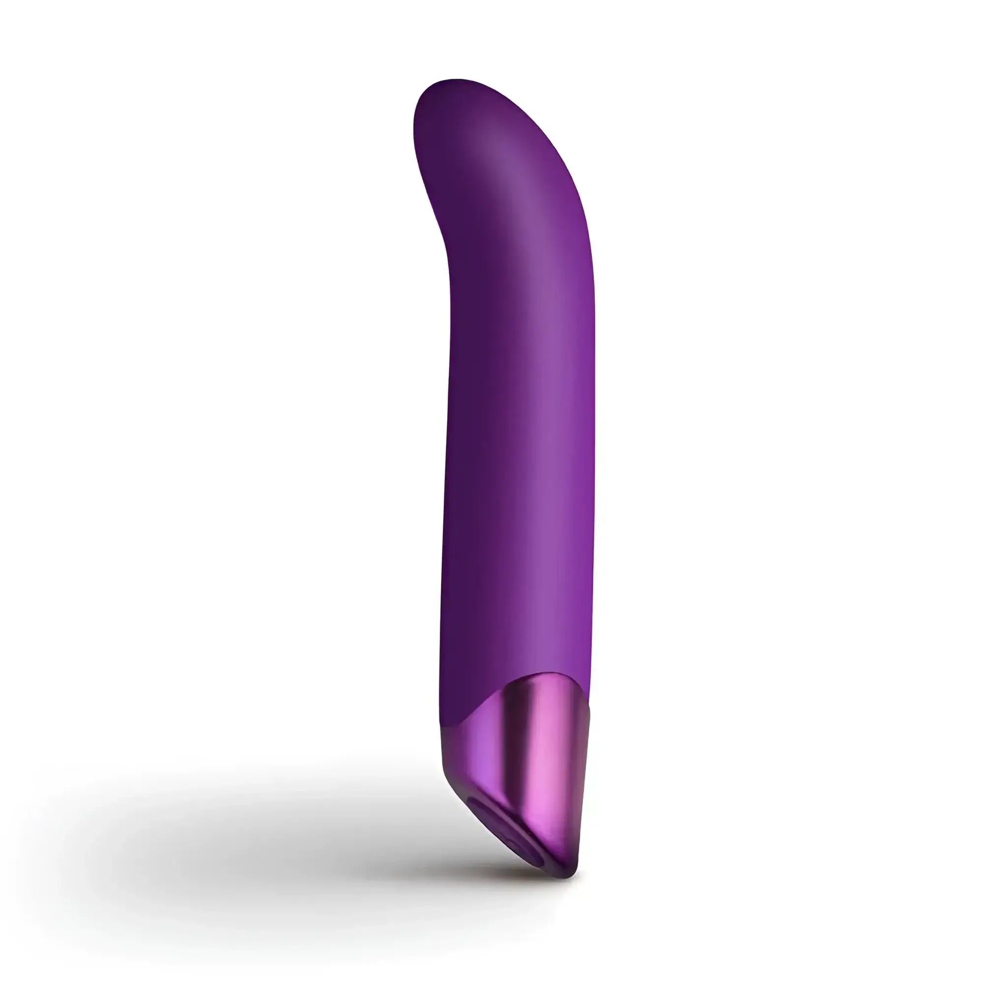 Purple silicone vibrato with metallic purple tip from rocks off chaiamo g purple for personal use