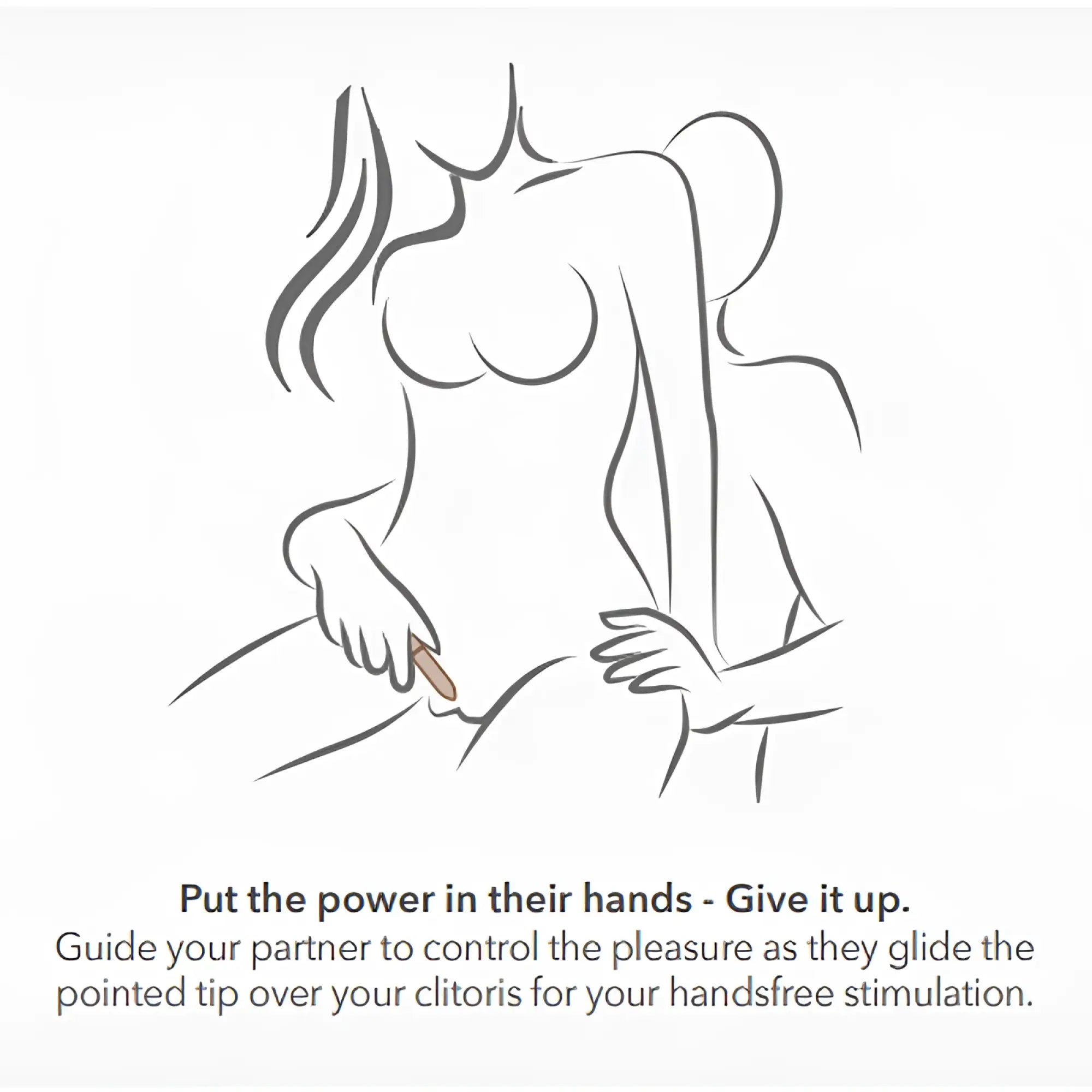 A slender beige silicone rechargeable bullet vibrator with a pointed tip for stimulation by rocks off golden rose