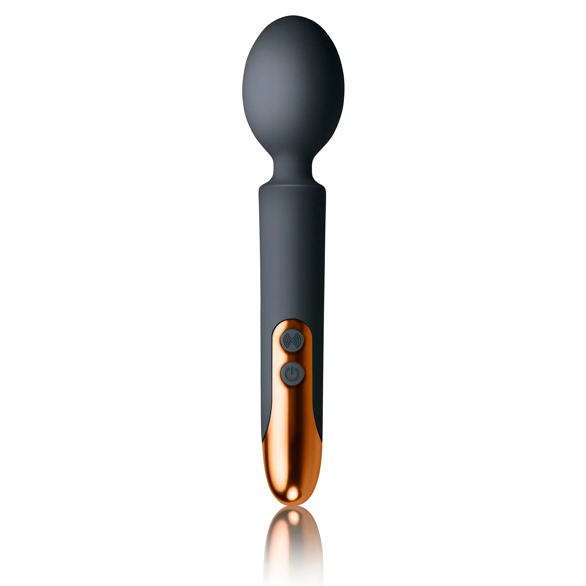 Rocks off oriel rechargeable wand in black and copper with sleek ergonomic design for personal vibration pleasure