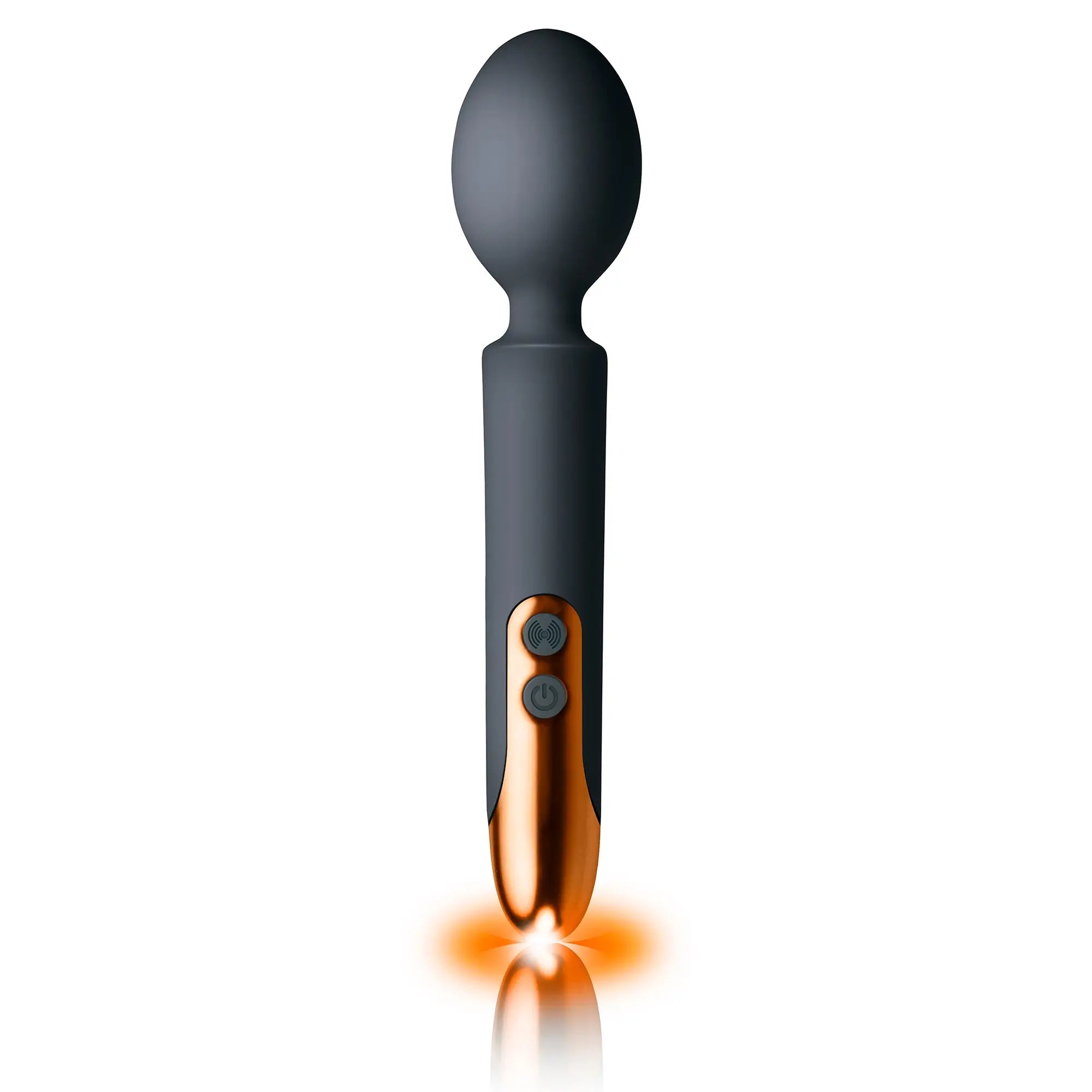Rocks off oriel rechargeable wand black in black and copper with sleek ergonomic design for powerful vibration