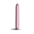 A sleek matte-finish pink cylindrical vibrator with a smooth rounded tip and subtle seam near the base rocks off sugarboo bullet vibe
