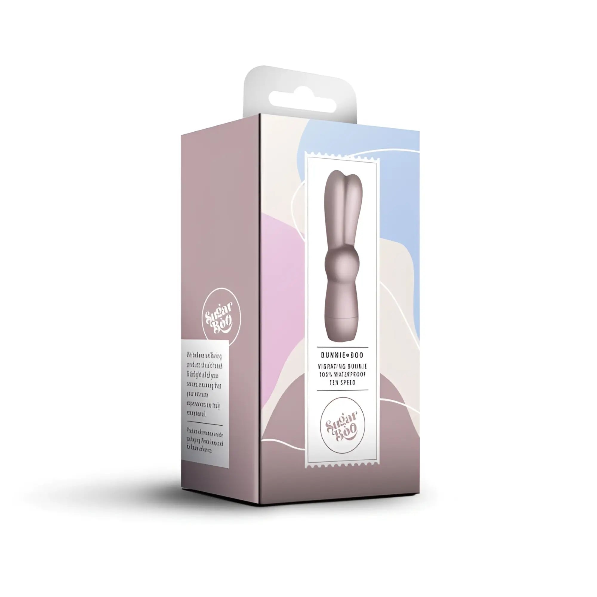 Rose gold bunny-shaped vibrating toy by sugar boo designed for personal pleasure and discreet use