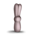A sleek rose gold silicone rabbit vibe with a smooth glossy finish ergonomic bunny design rocks off sugarboo bunnie boo