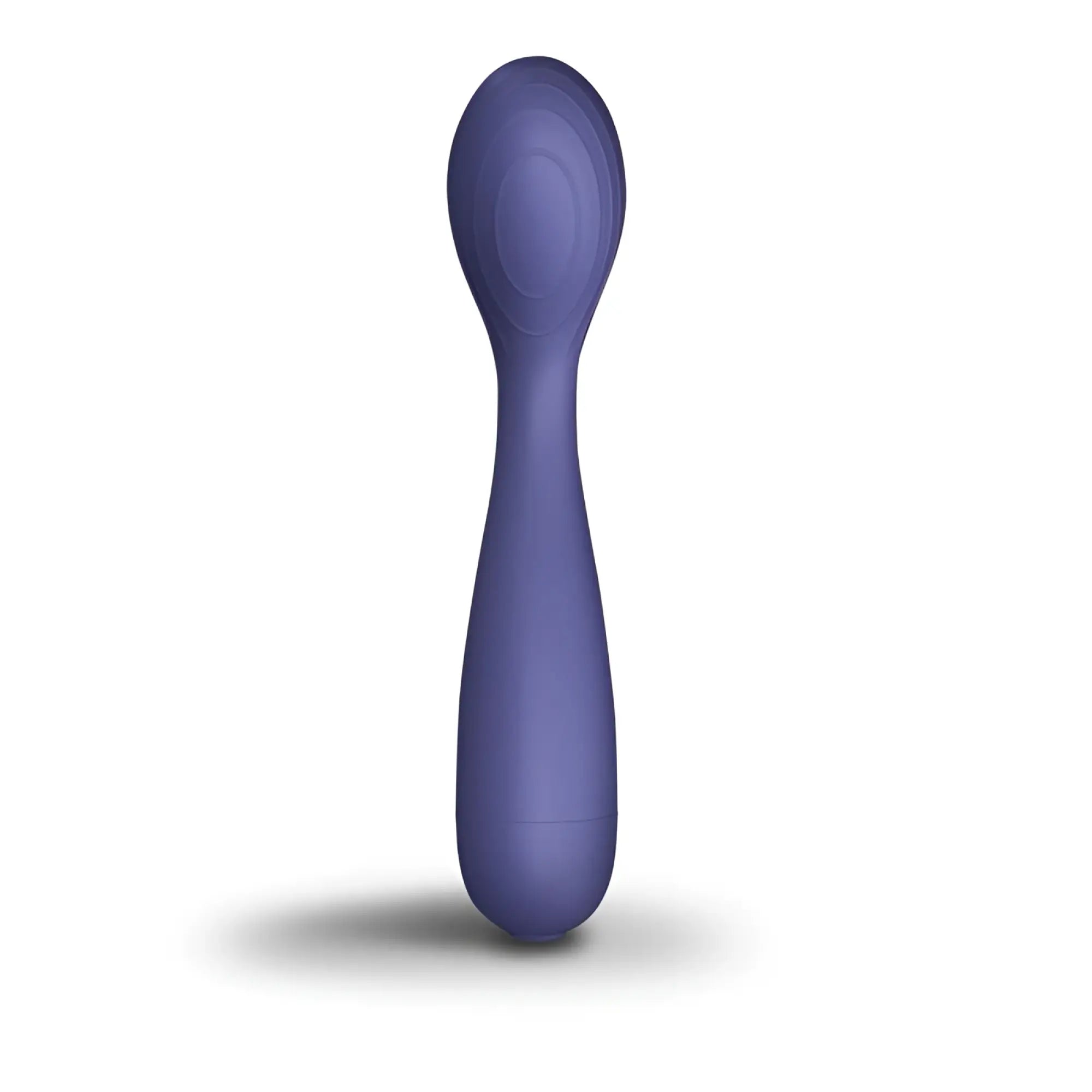 A sleek solid purple silicone Rocks Off SugarBoo Peri Berri wand vibe with smooth rounded head and tapered handle