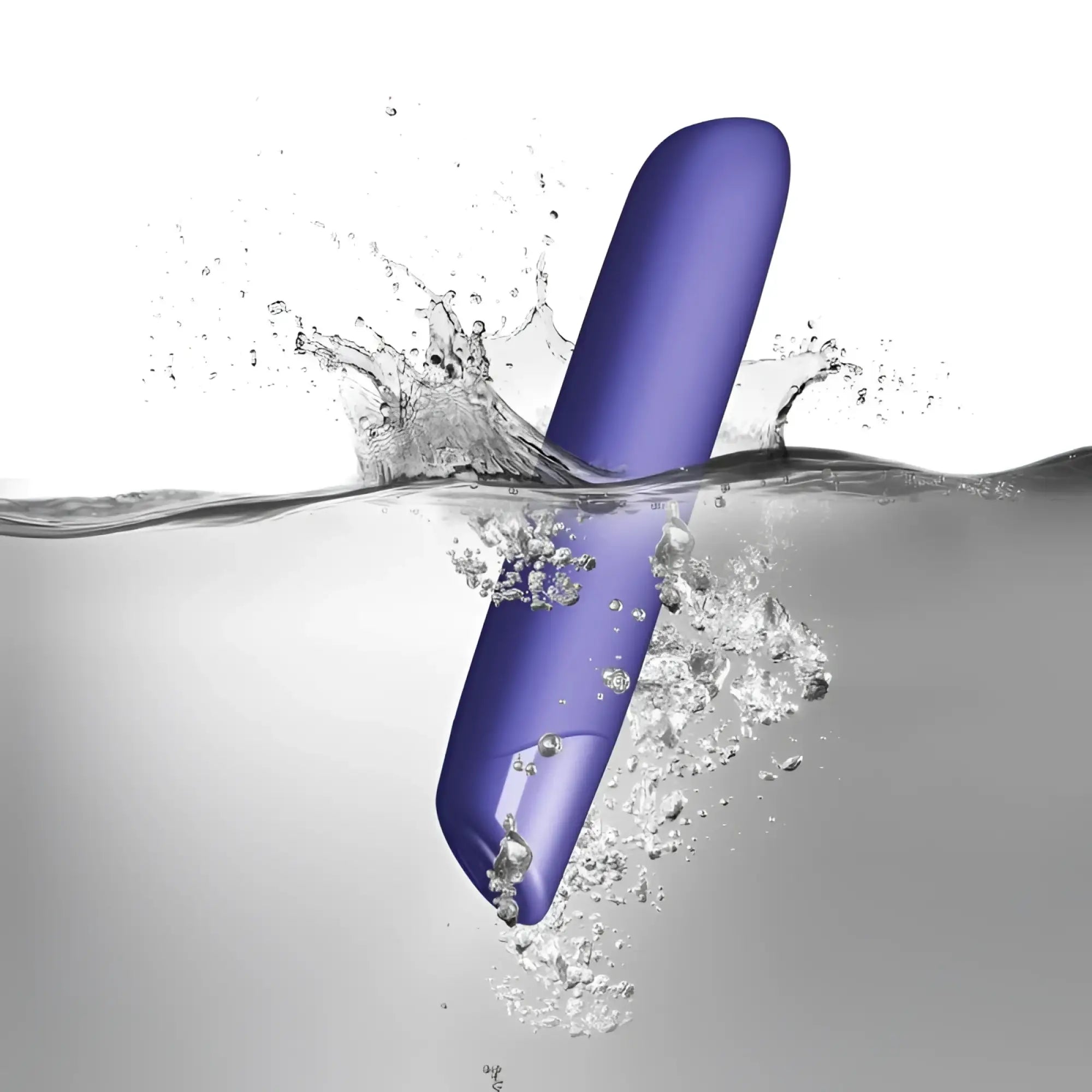 Purple silicone vibrato wand with smooth rounded contours and sleek modern design from rocks off sugarboo very peri bullet vibe