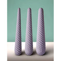 Three lavender silicone dilators with textured bumpy surface from rocks off unite 3 pc dilator set