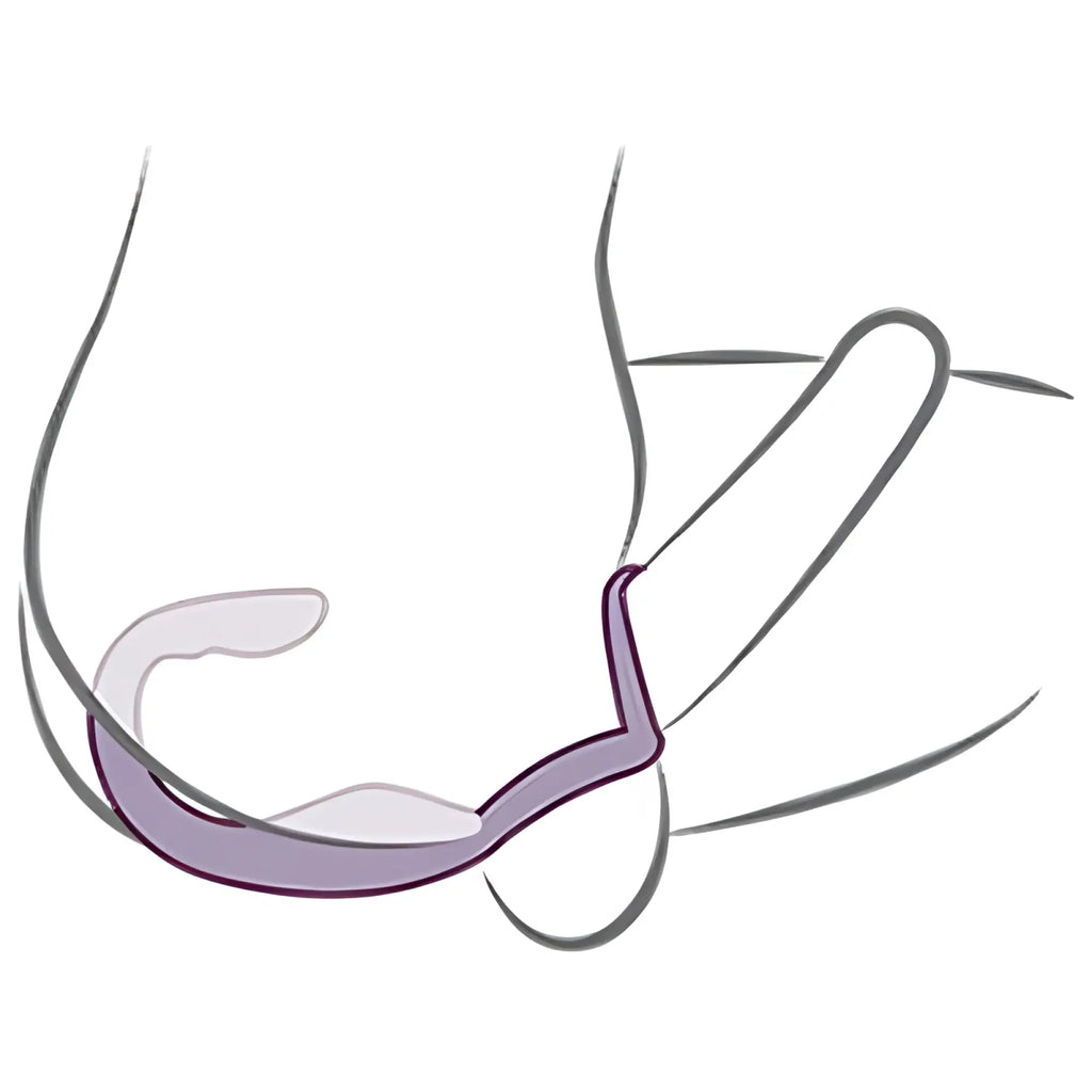 Purple silicone nose clip for rocks off the vibe 10 speed remote mens silicone cock ball and anal vibrator