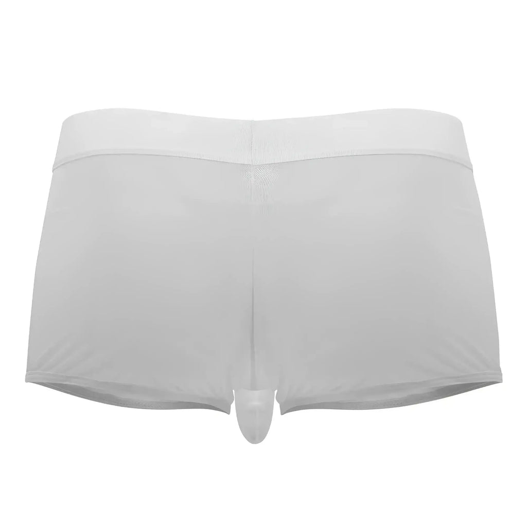 White sheer men’s briefs roger smuth rs072 trunks with a transparent molded front panel and white color