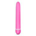 Rose Rose Luxuriate Pink silicone vibrational wand with smooth rounded design and silver accent ring near the base