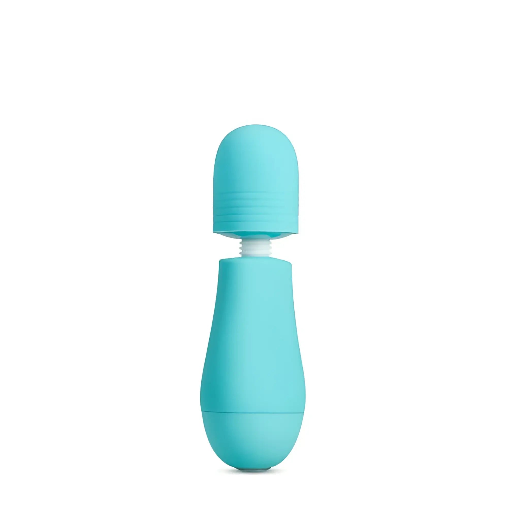 Rose rose petite massage wand blue sleek light blue silicone wand with smooth rounded head and ergonomic handle