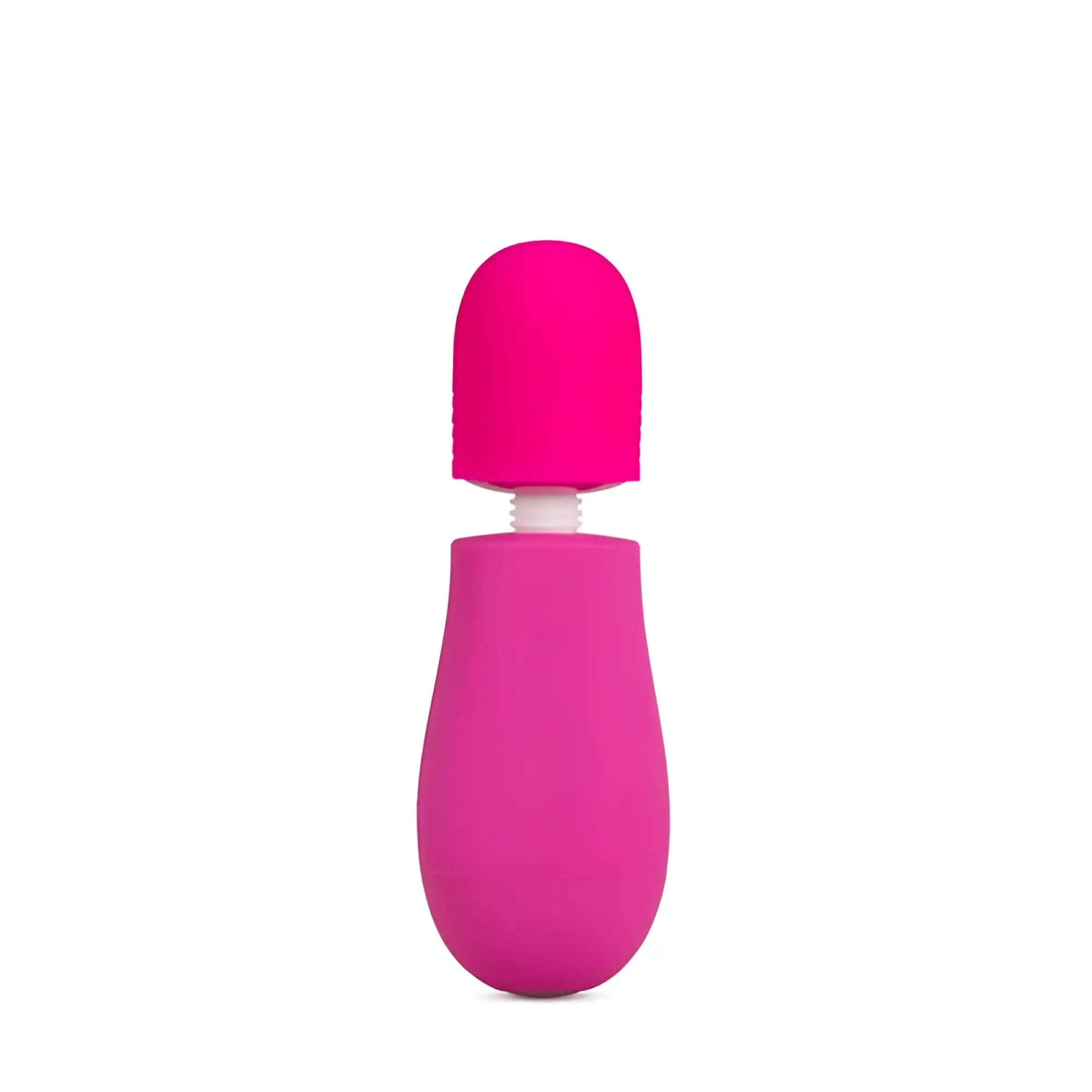 Rose rose petite massage wand pink vibrant pink silicone wand with rounded head and ergonomic handle