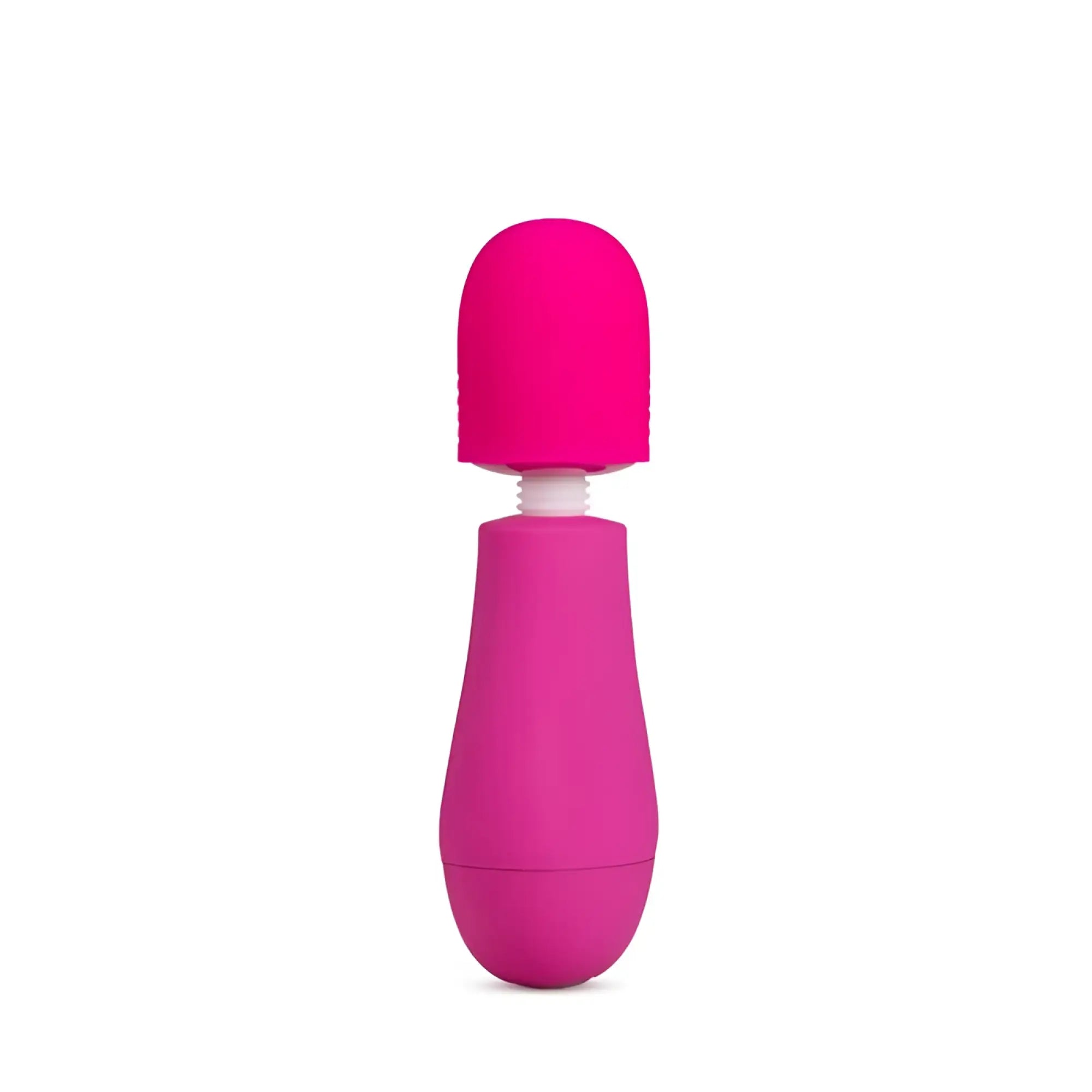 Rose Rose Petite massage wand pink vibrant pink silicone-wrapped wand-style vibrator with rounded head and ergonomic handle