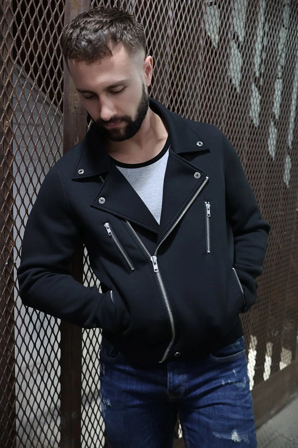 Breedwell Gay Men's Rough & Ready Biker Jacket