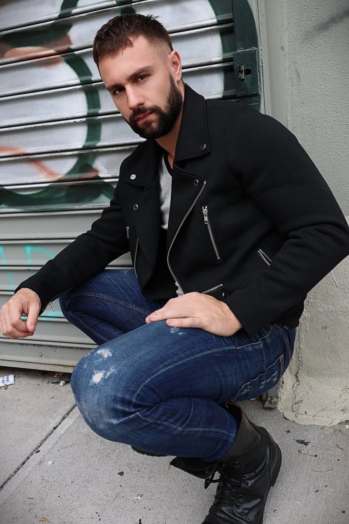Breedwell Gay Men's Rough & Ready Biker Jacket