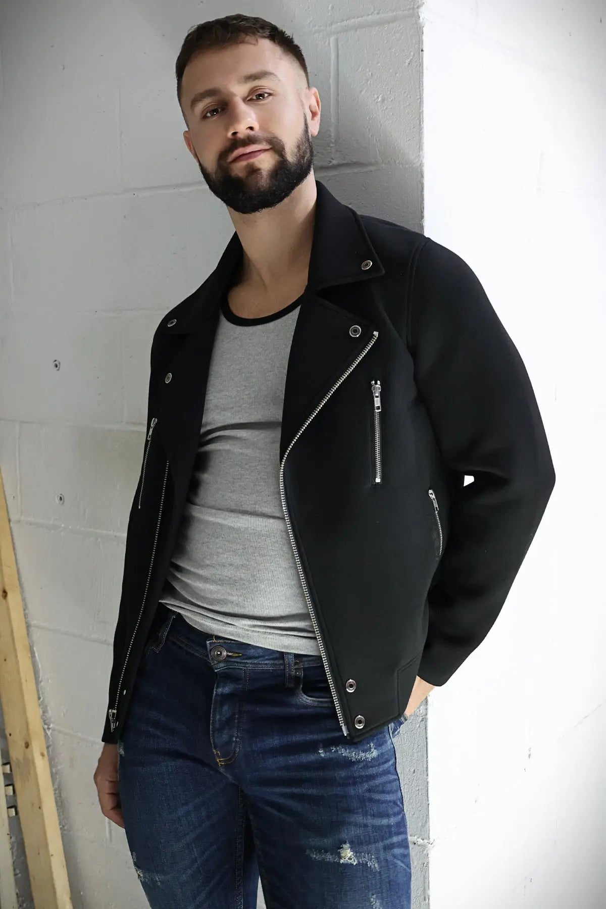 Breedwell Gay Men's Rough & Ready Biker Jacket
