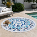 Round Beach Towel/Picnic Blanket - Watercolour