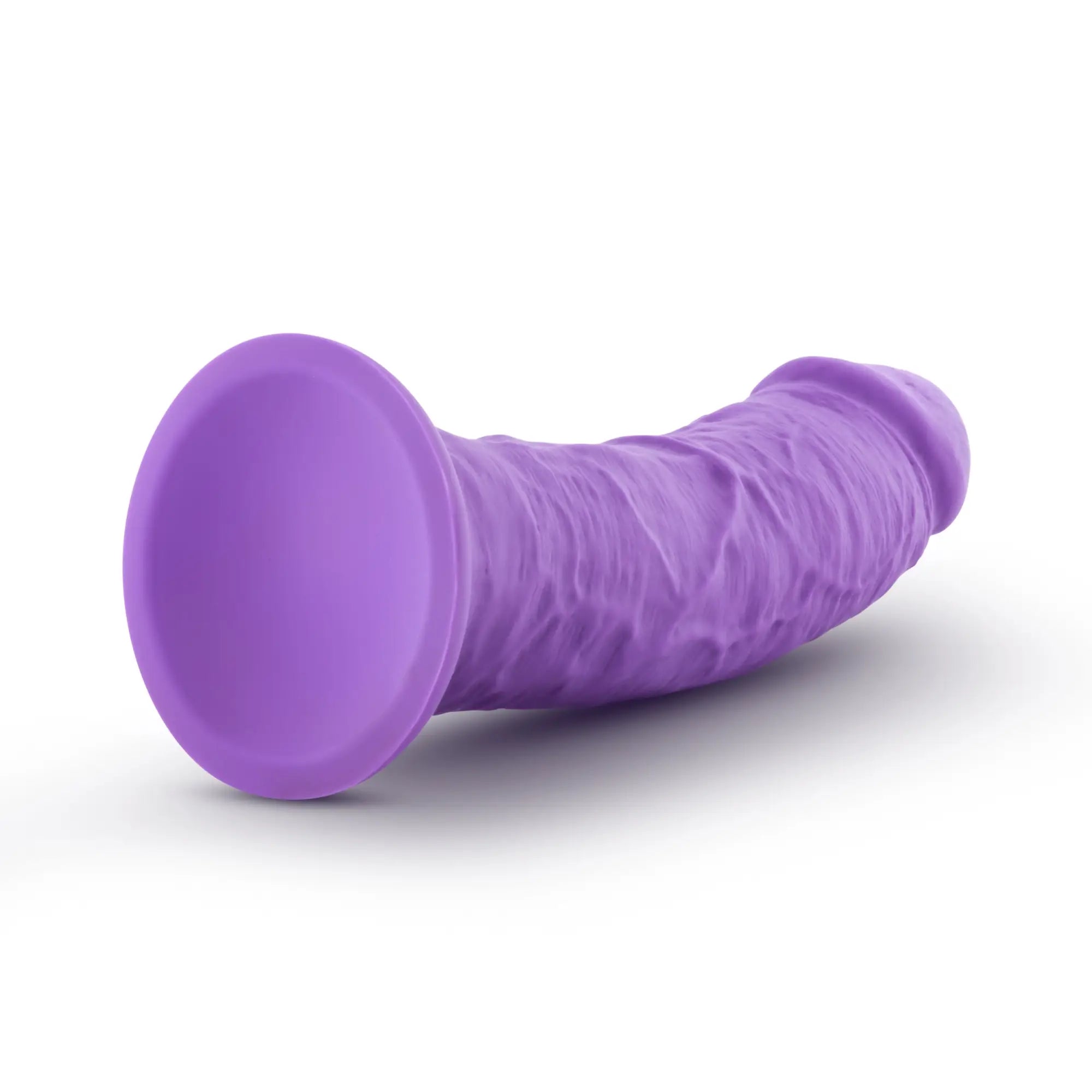 Purple silicone suction cup dildo ruse ruse jammy purple with textured surface and rounded head