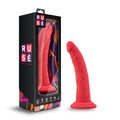 Red silicone dildo by rusé model jimmy in cerise color designed for intimate use