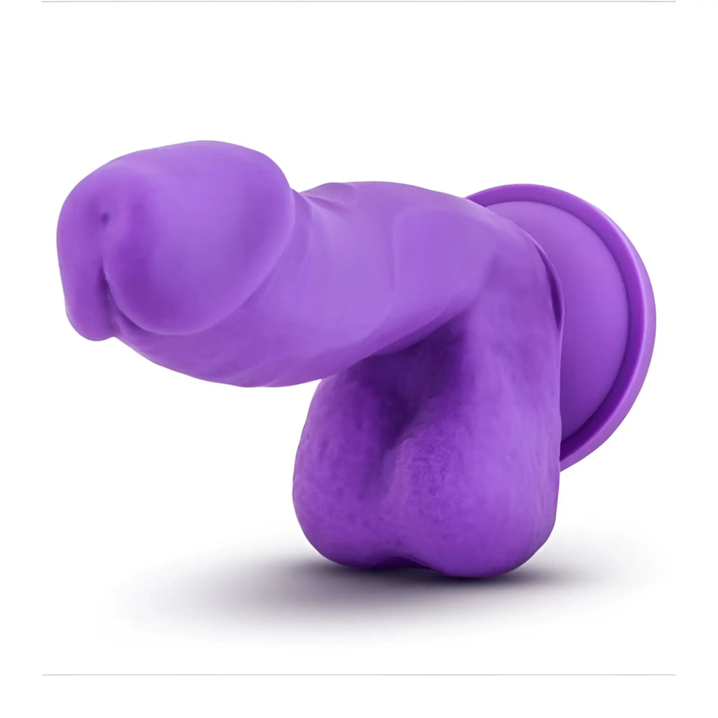 Purple silicone anal plug ruse ruse juicy purple dong with rounded head and textured base for comfortable use