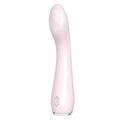 S-hande lisa massager orchid pale pink silicone vibrator with smooth curved design and ornate power button near base