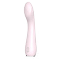 S-hande lisa massager orchid pale pink silicone vibrator with smooth curved design and ornate power button near base