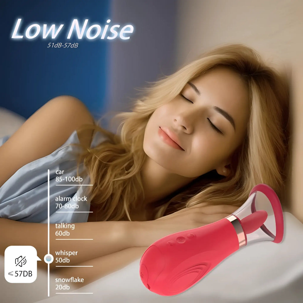Pink and rose gold s-hande sybil 3-in-1 sucking licking tickling stimulator with sleek ergonomic handheld design