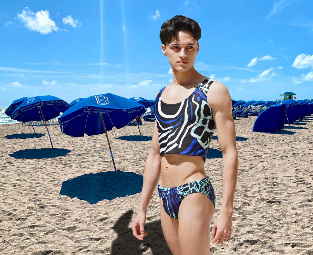 Maris Equi Angelfish Men's Crop Tank Top