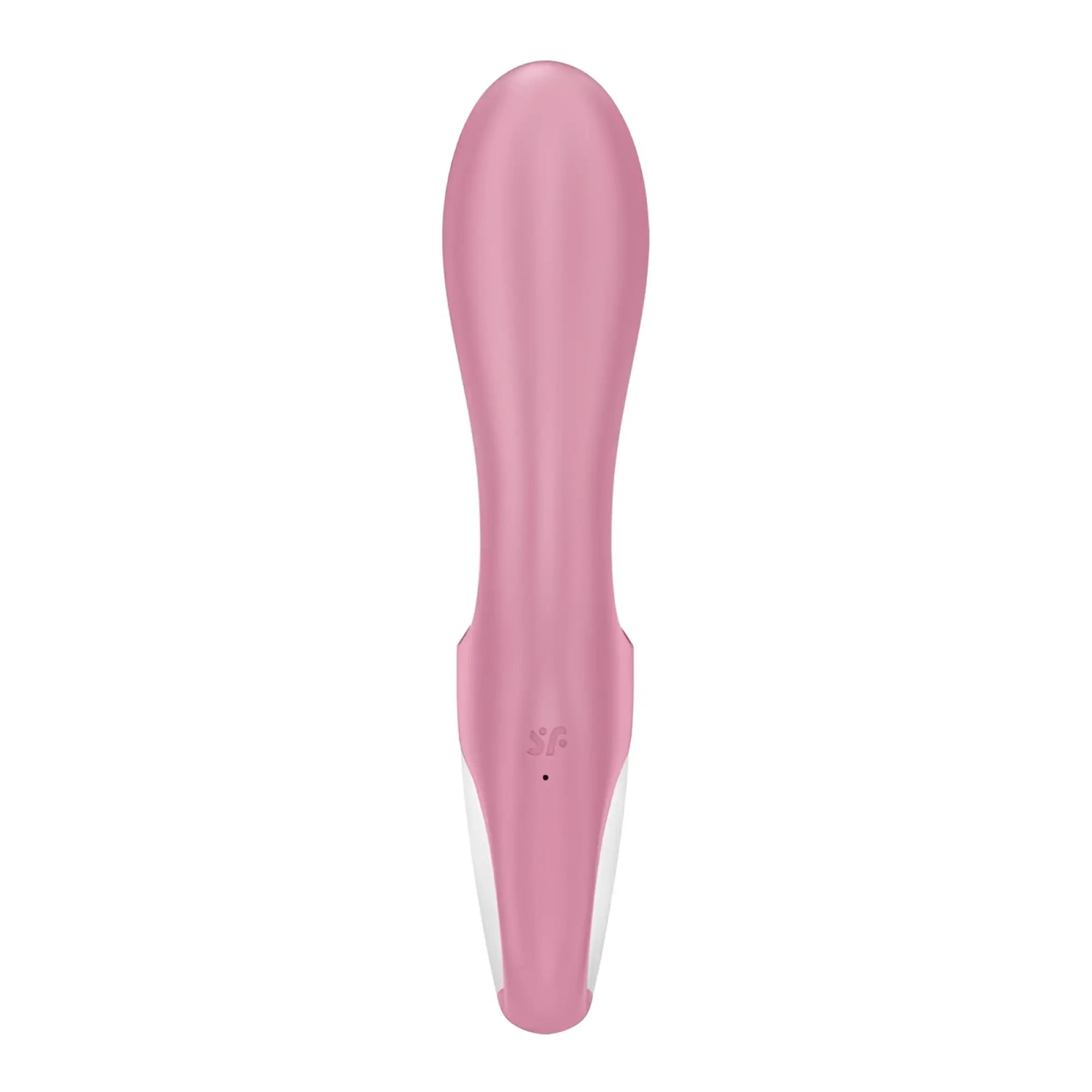 Pink silicone-handled satisfyer air pump bunny 2 personal massager with white base and subtle branding
