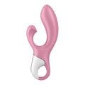 Pink and white silicone satisfyer air pump bunny 2 pink with sleek ergonomic design for adult use