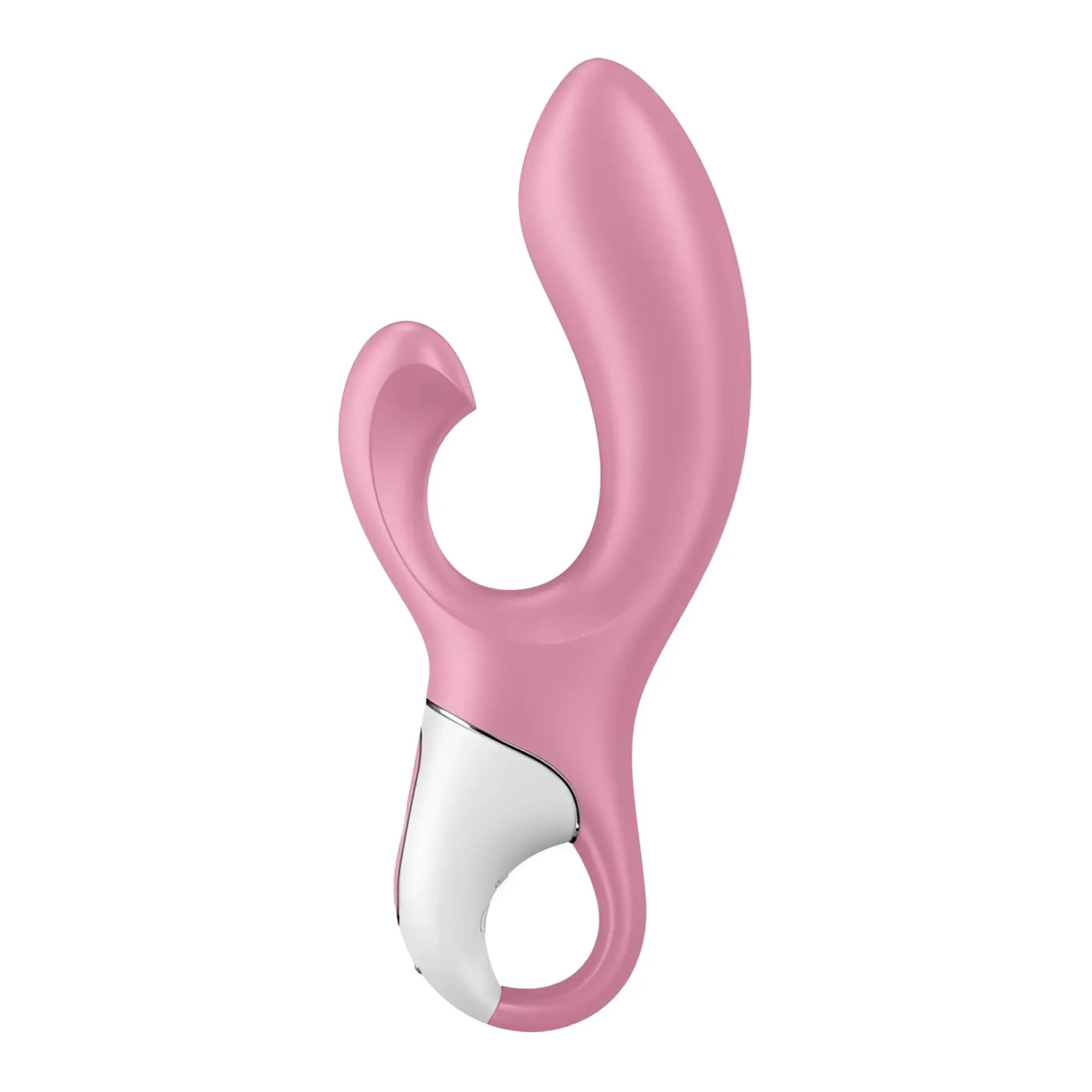 Pink and white silicone satisfyer air pump bunny 2 pink with sleek ergonomic design for adult use