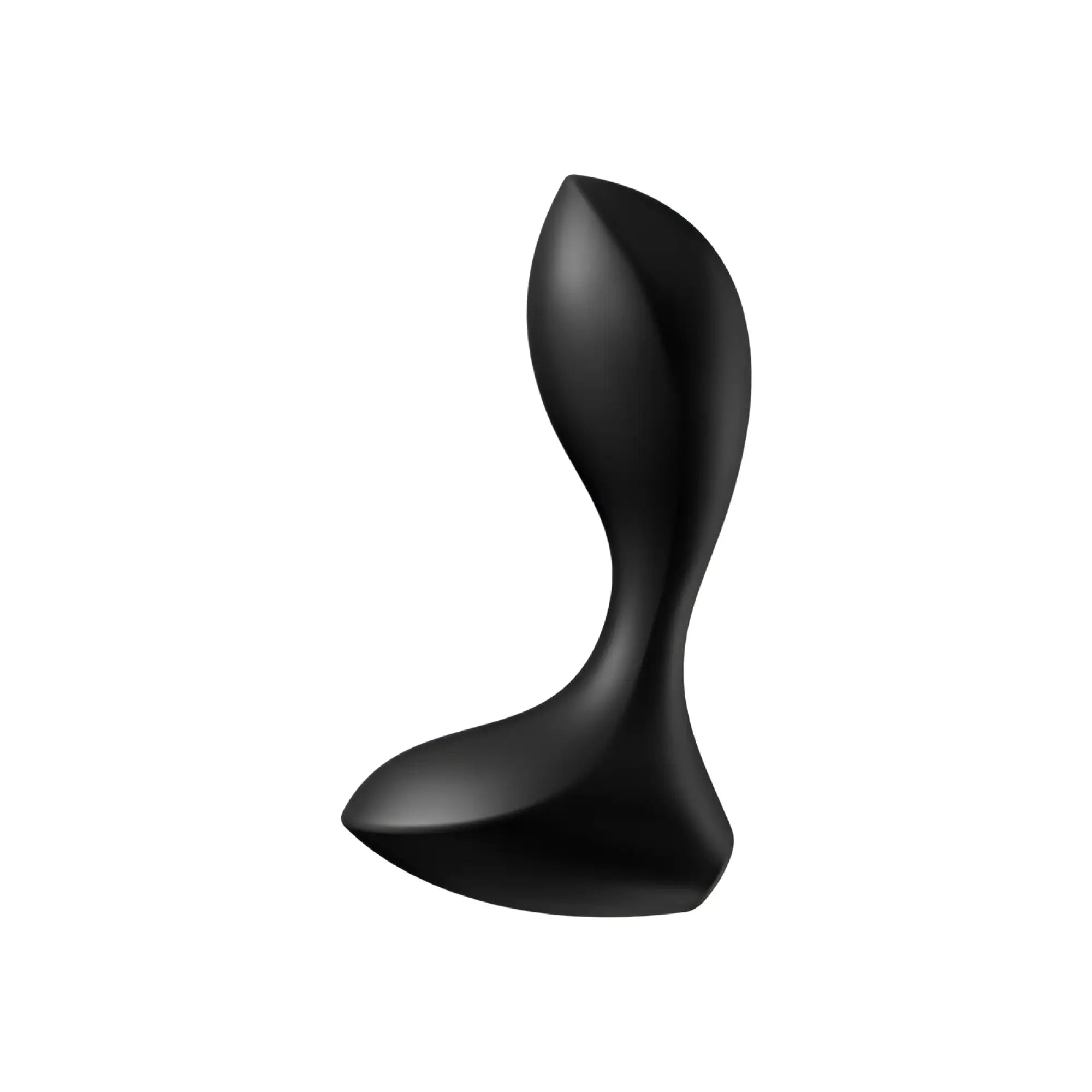 Black sleekly curved ergonomic desk organizer with smooth matte finish in satisfyer backdoor lover black product