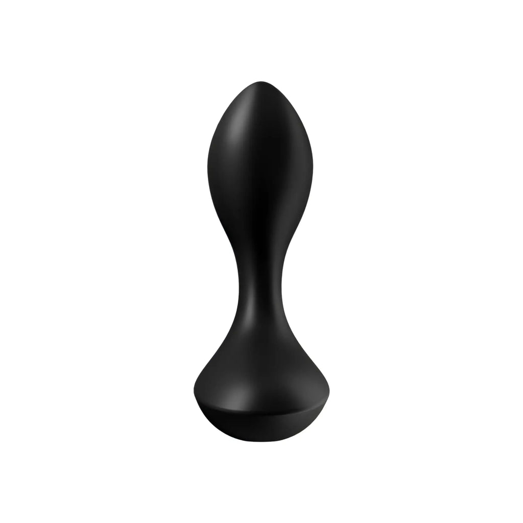 Satisfyer backdoor lover black sleek anal plug with smooth matte finish and ergonomic contours for comfortable use