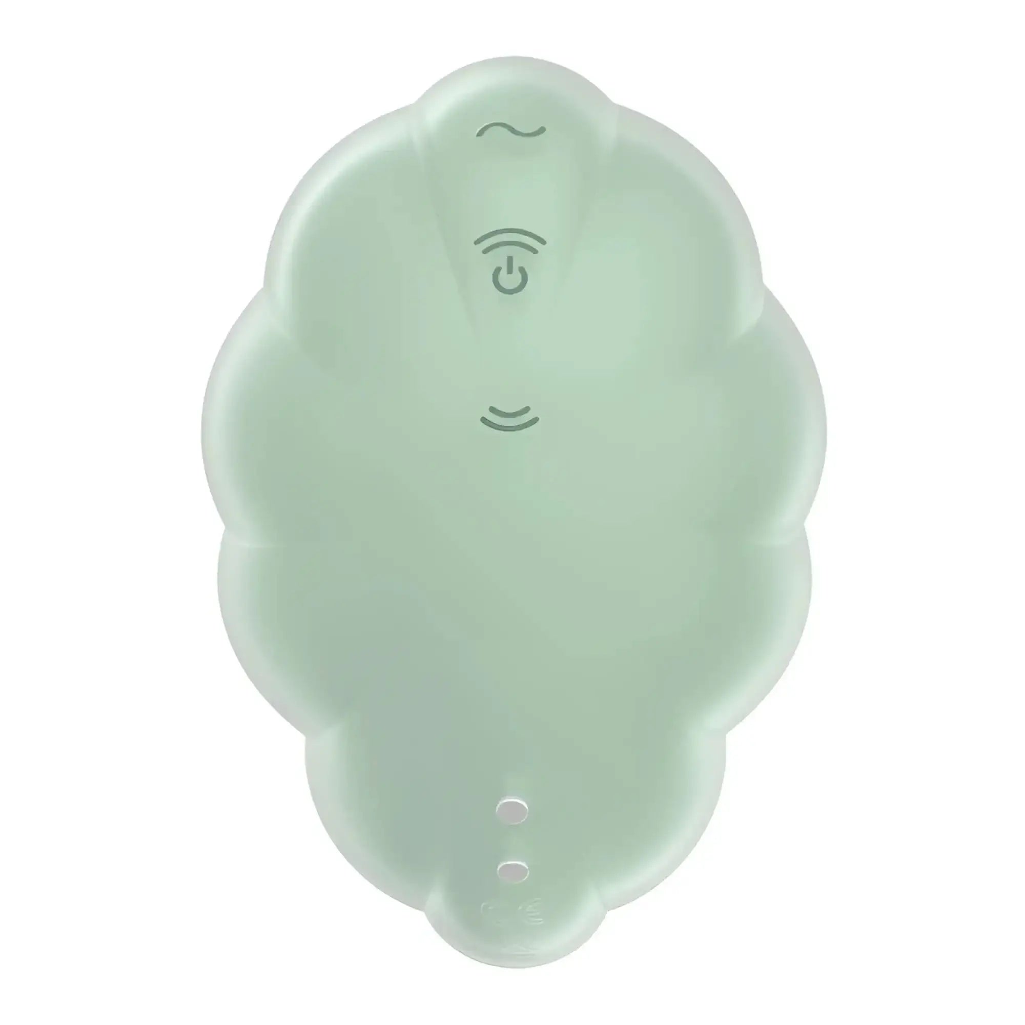 Satisfyer Cloud Dancer Mint wireless charging pad in mint green with cloud shape smooth translucent surface