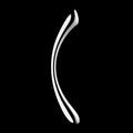 A sleek silver metal dildo with a curved polished handle and flowing design from Satisfyer Cosmic Crest 1