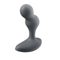 Satisfyer deep diver vibrating connect app anal plug grey is a gray silicone anal plug with smooth contours and wide base for stability