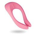 Pink silicone ring with two textured buttons on top from satisfyer endless joy pink collection