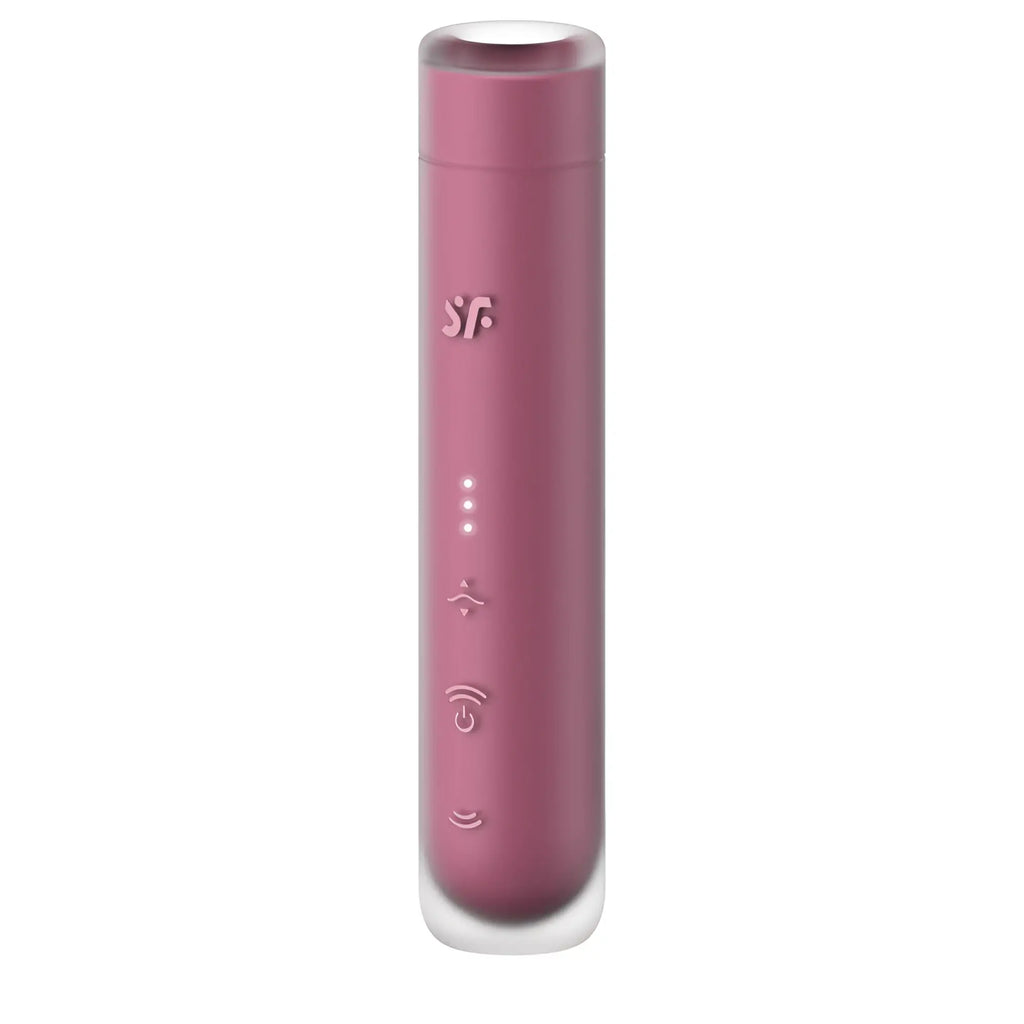 Satisfyer Satisfyer First Kiss sleek matte rose gold portable charger with transparent top and bottom casing