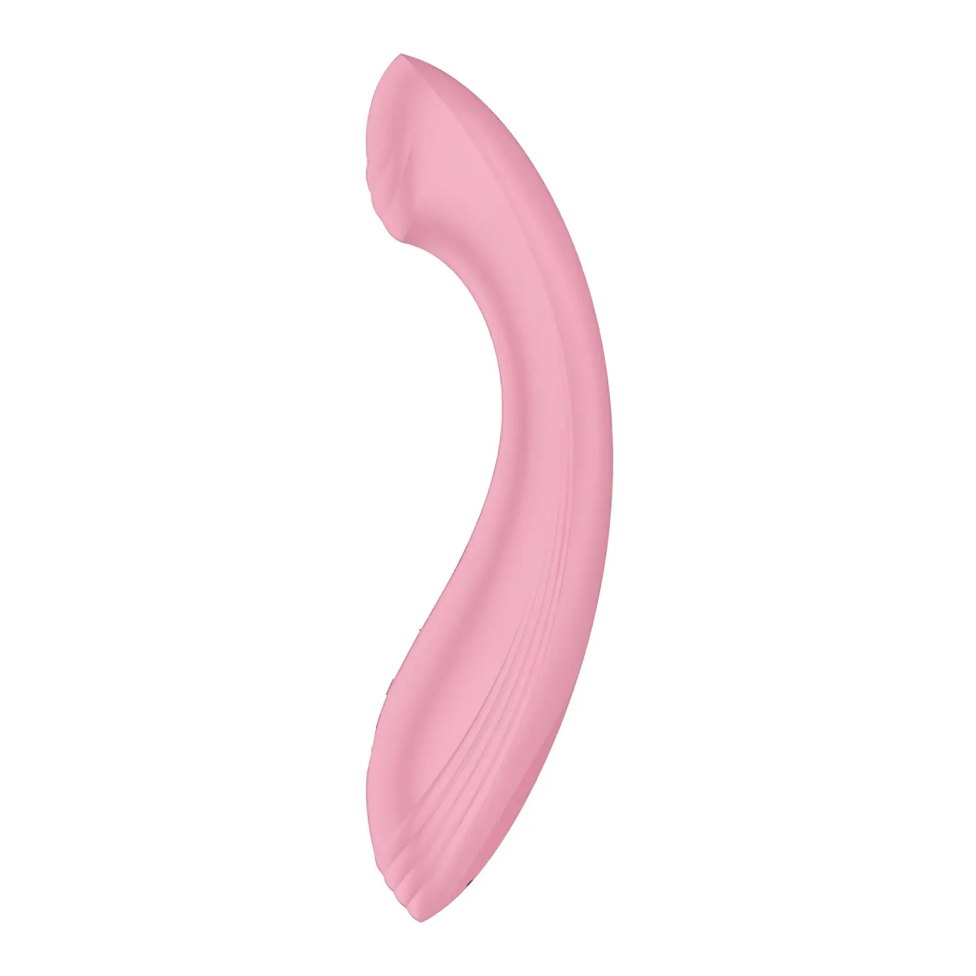 Pink silicone curved vibrator with smooth ergonomic design from satisfyer g-force pink for targeted pleasure