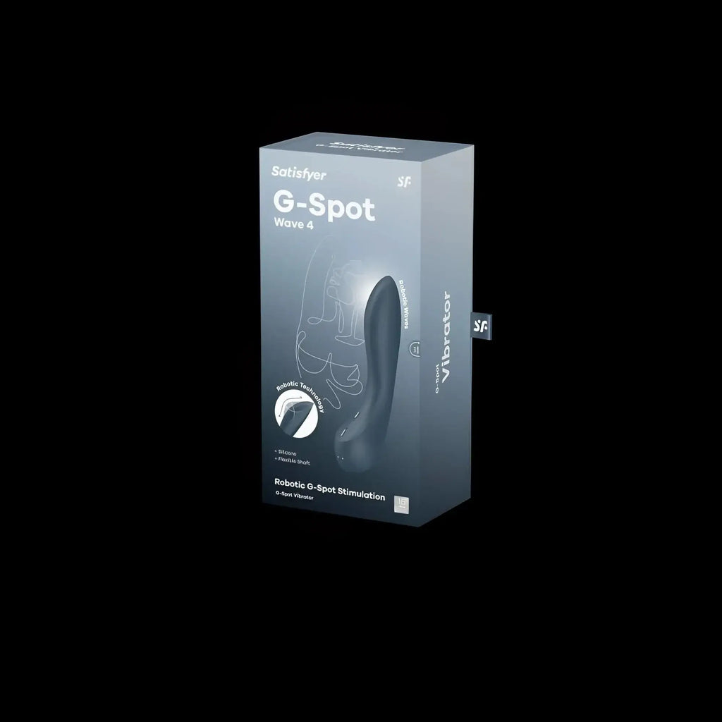 Satisfyer g-spot wave 4 black silicone vibratory device with flexible shaft and robotic technology for targeted stimulation