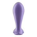 Satisfyer intensity plug purple smooth tapered silicone anal plug with flared base for comfortable use