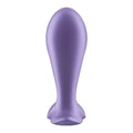 Satisfyer intensity plug purple smooth tapered silicone anal plug with flared base for comfortable use
