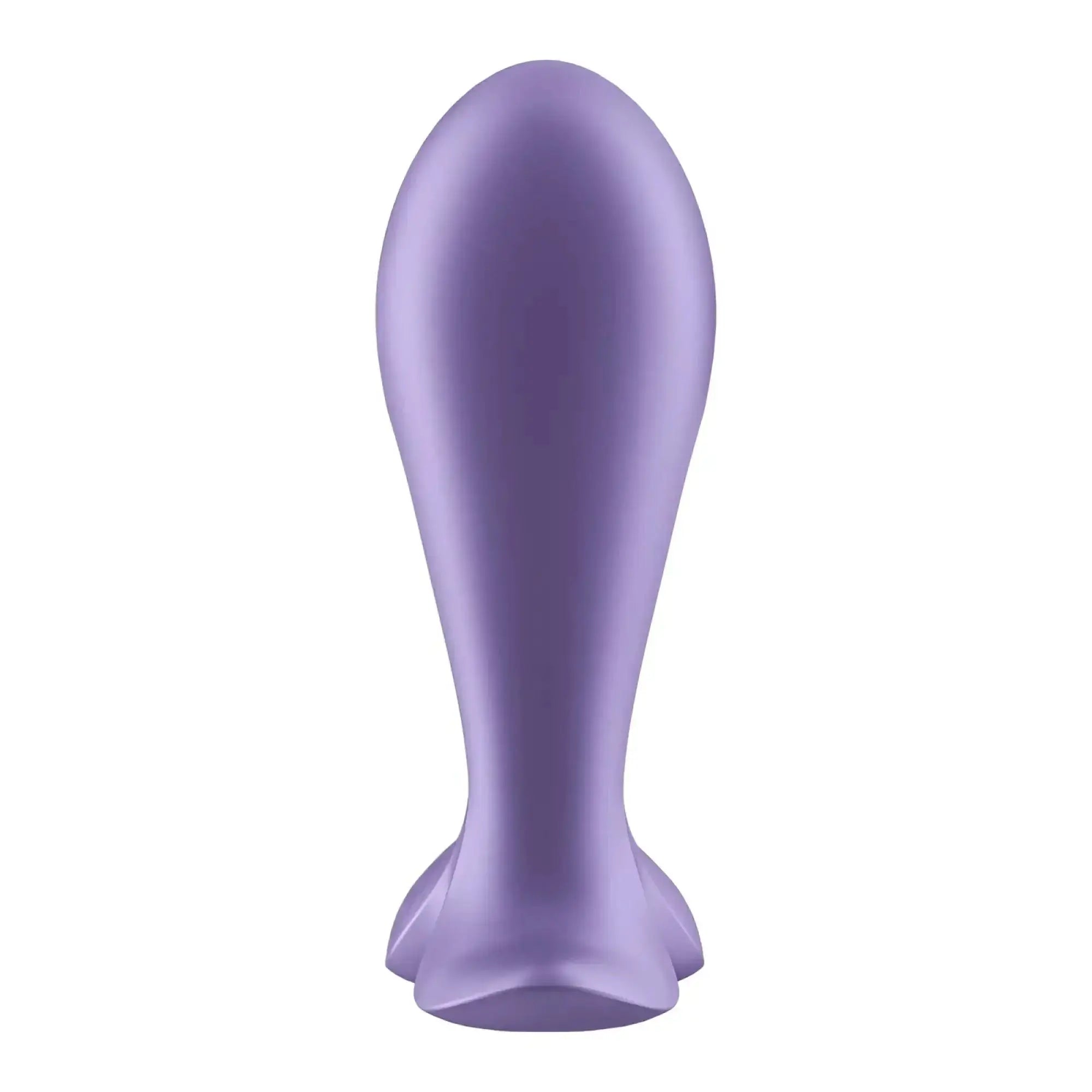 Satisfyer intensity plug purple smooth tapered silicone anal plug with flared base for comfortable use