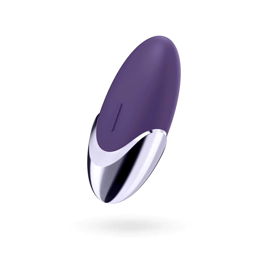Purple and silver dual-tone vaginal vibrators with sleek ergonomic design from satisfyer layon 1 massager purple pleasure