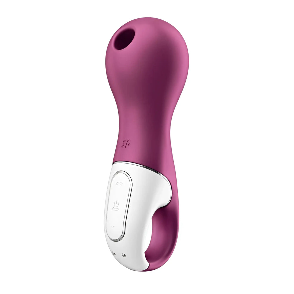 Purple and white silicone satisfyer libra air wave vibrator with sleek ergonomic design for intimate pleasure