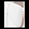 Satisfyer Satisfyer Love Triangle white sleek wireless charging pad with rose gold metallic accents and minimalist design
